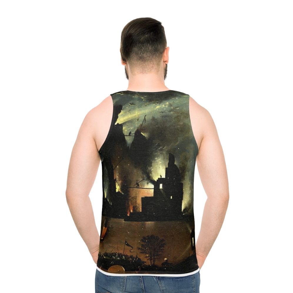 Hieronymus Bosch inspired unisex tank top with hellish imagery