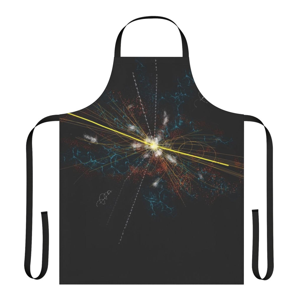 Higgs boson themed apron featuring quantum mechanics and physics design