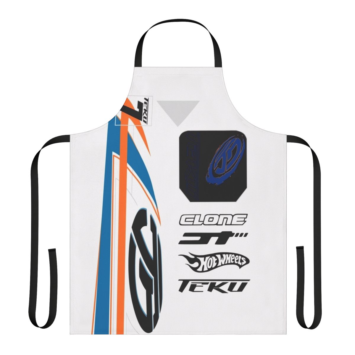 High-performance, racing-themed apron with automotive-inspired design