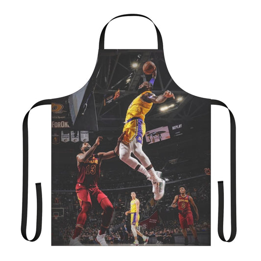 Basketball-themed apron with a dunk design