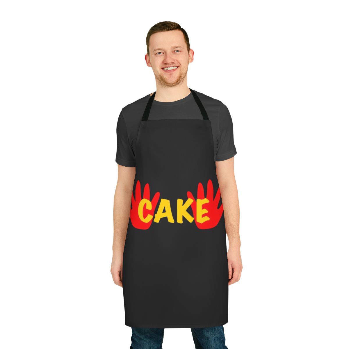 Vibrant Bob's Burgers-themed kitchen apron featuring a cake design for cooking and baking enthusiasts.