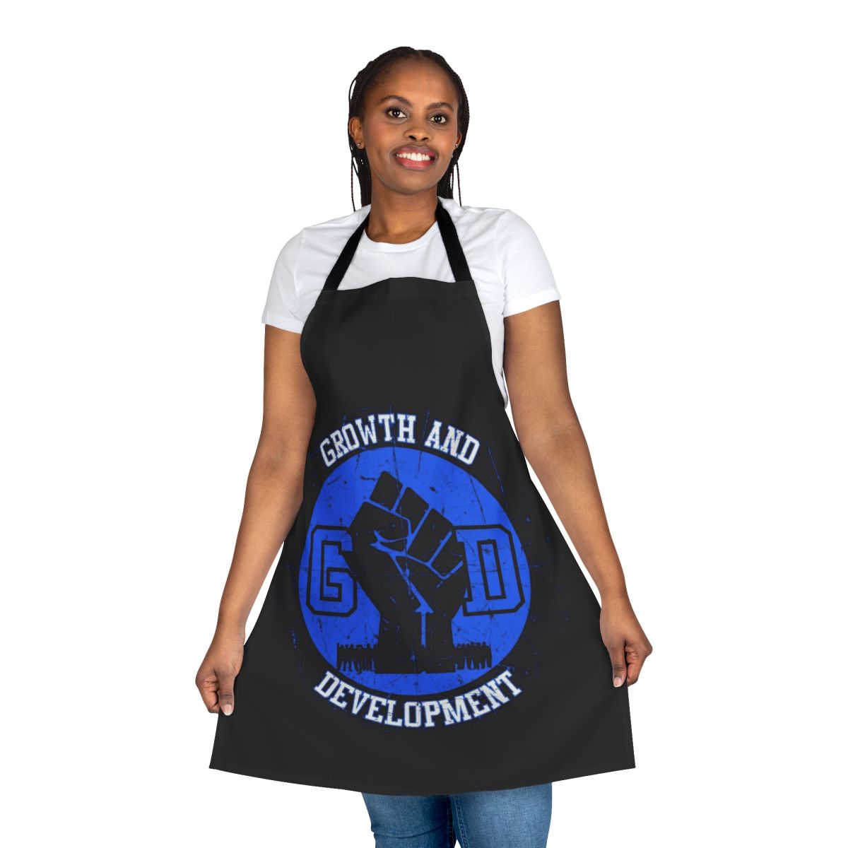 Growth and Development Apron featuring African American, Black, and Chicago cultural elements