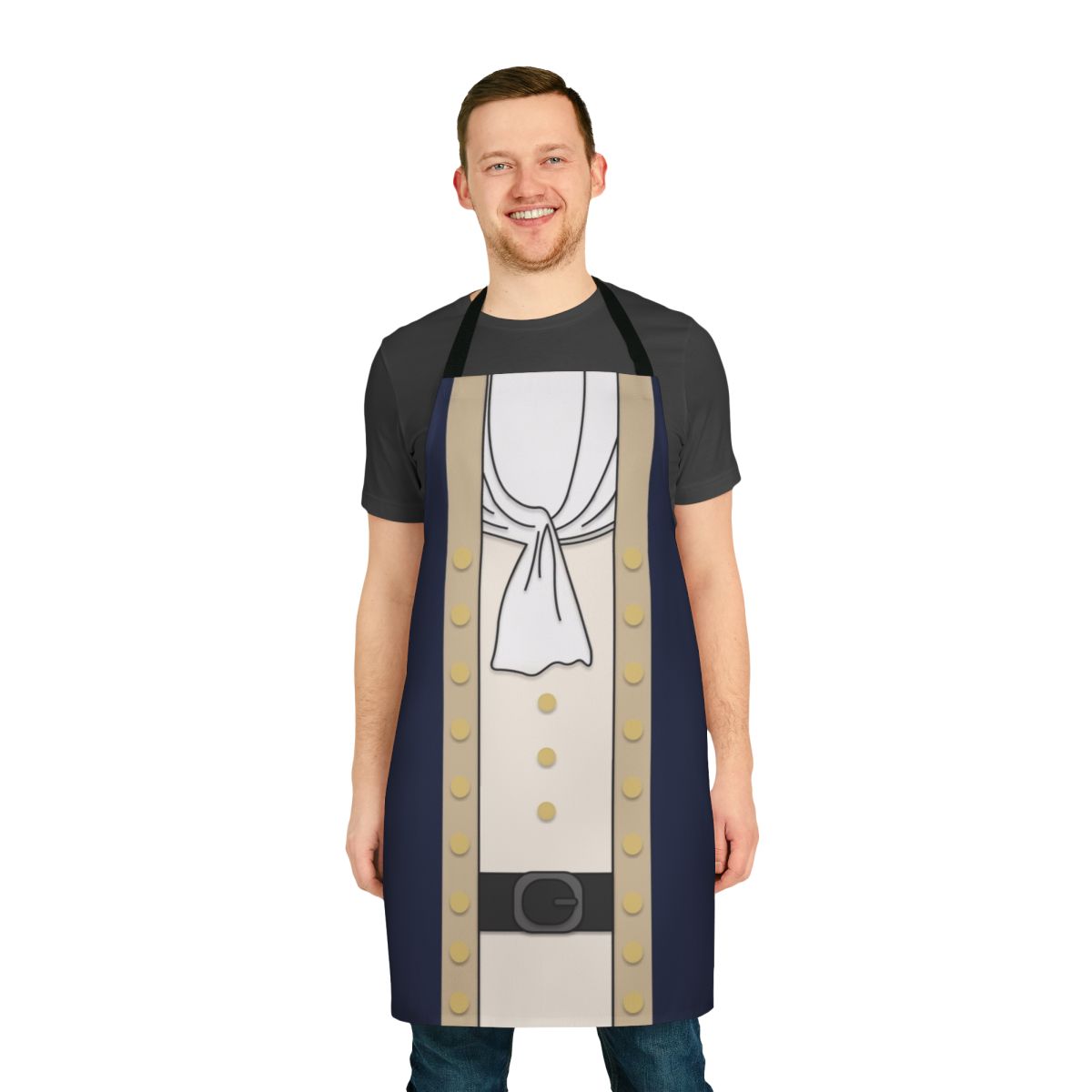 Hamilton-inspired apron with musical theater design