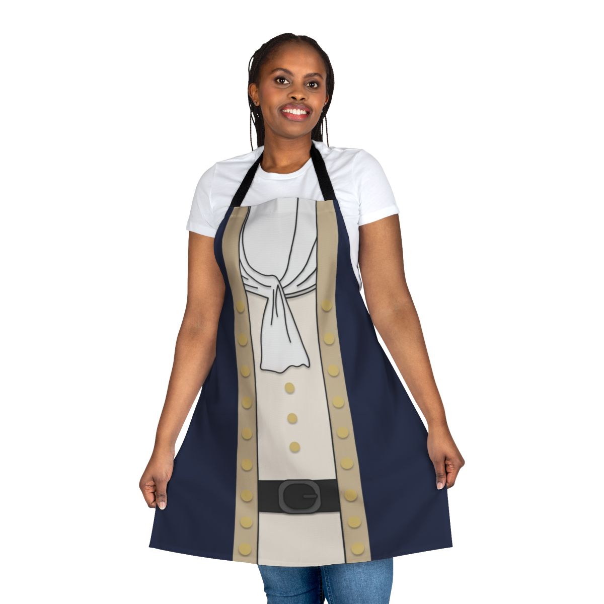 Hamilton-inspired apron with musical theater design