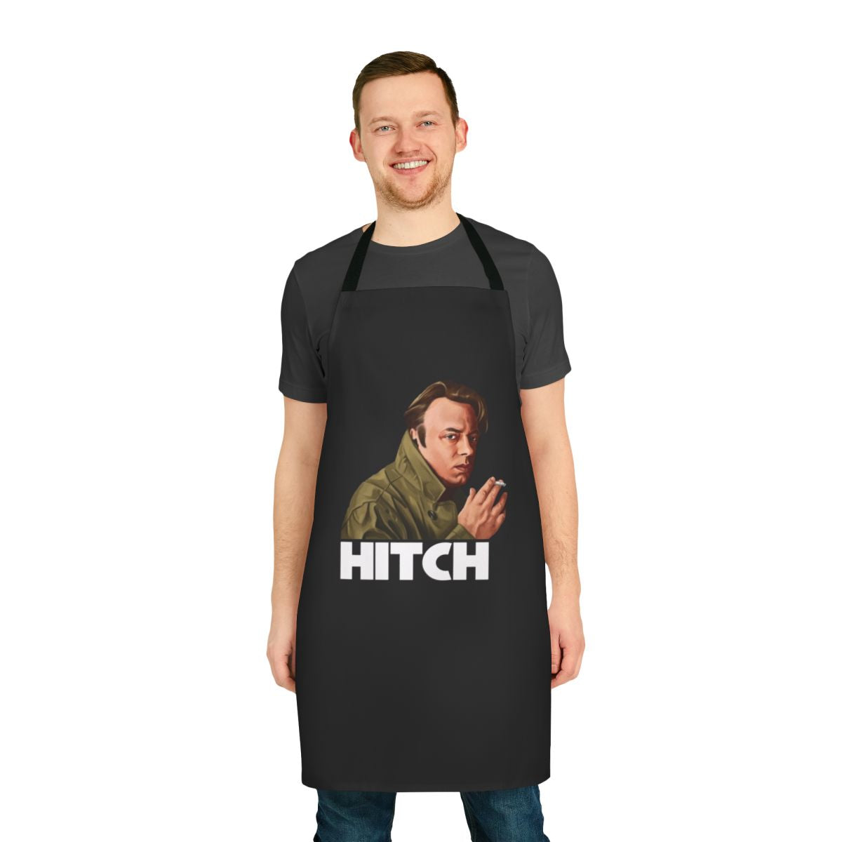 Hitch Apron featuring a stylized design for atheists and skeptics