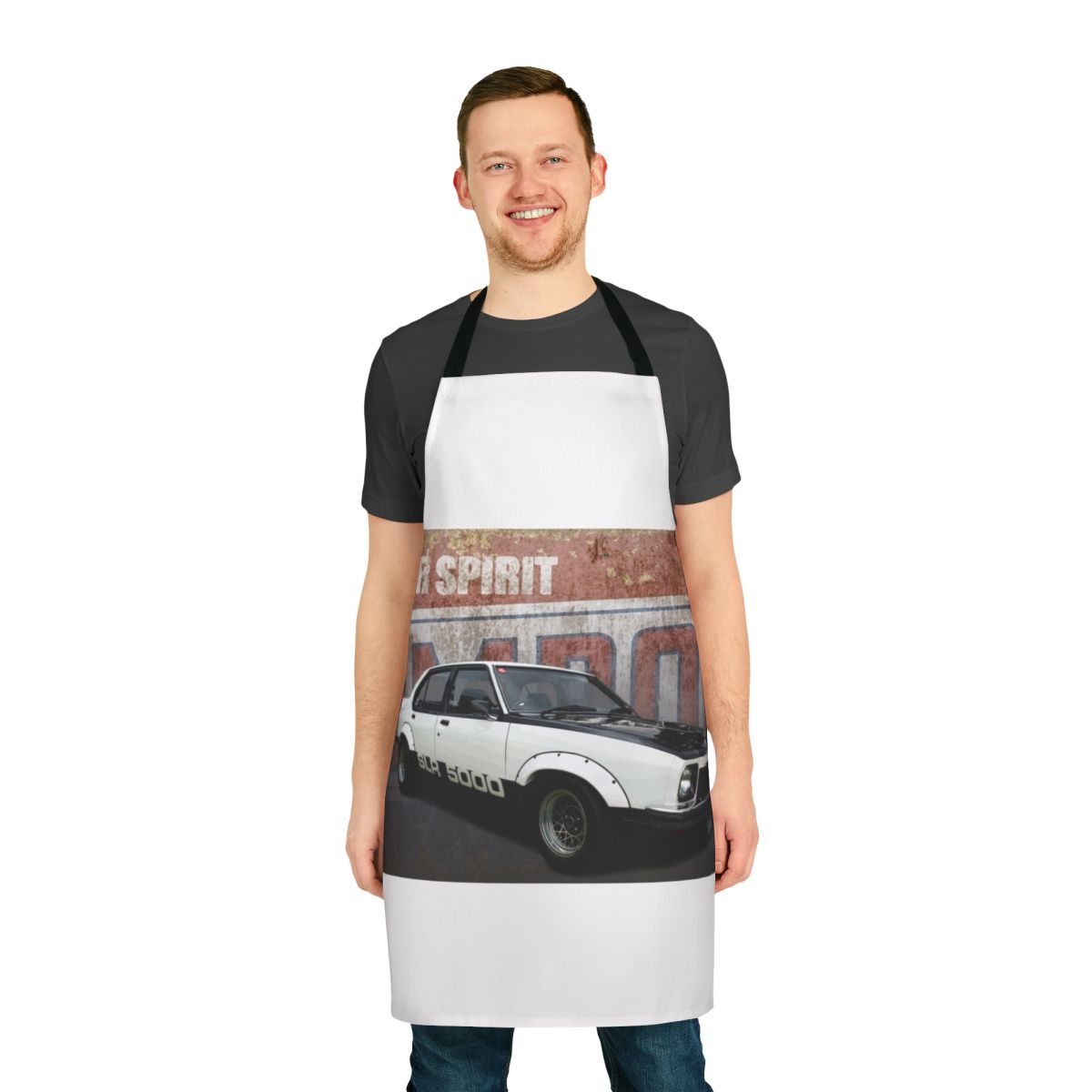 Durable Slr 5000 Torana-themed apron for car maintenance and garage work