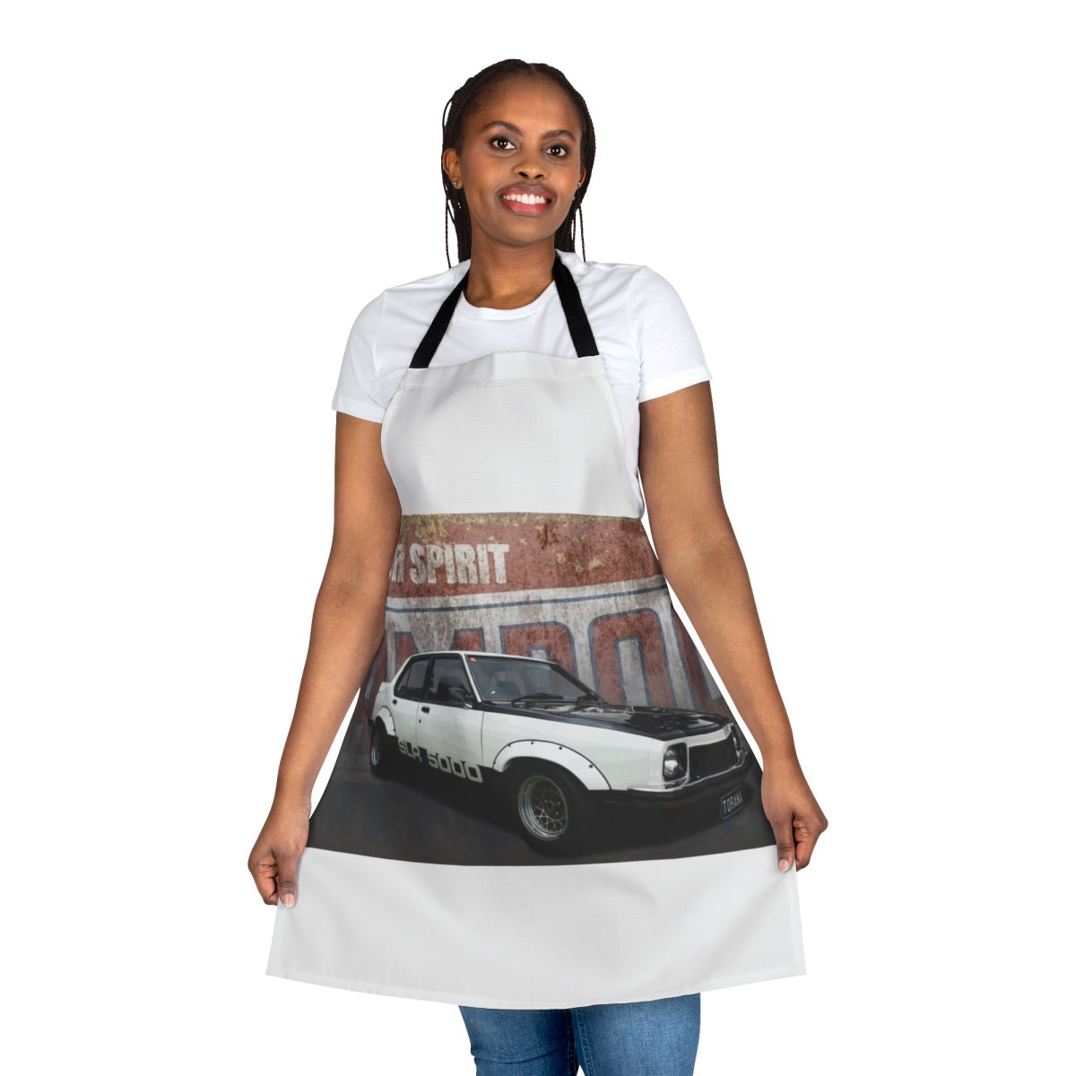 Durable Slr 5000 Torana-themed apron for car maintenance and garage work