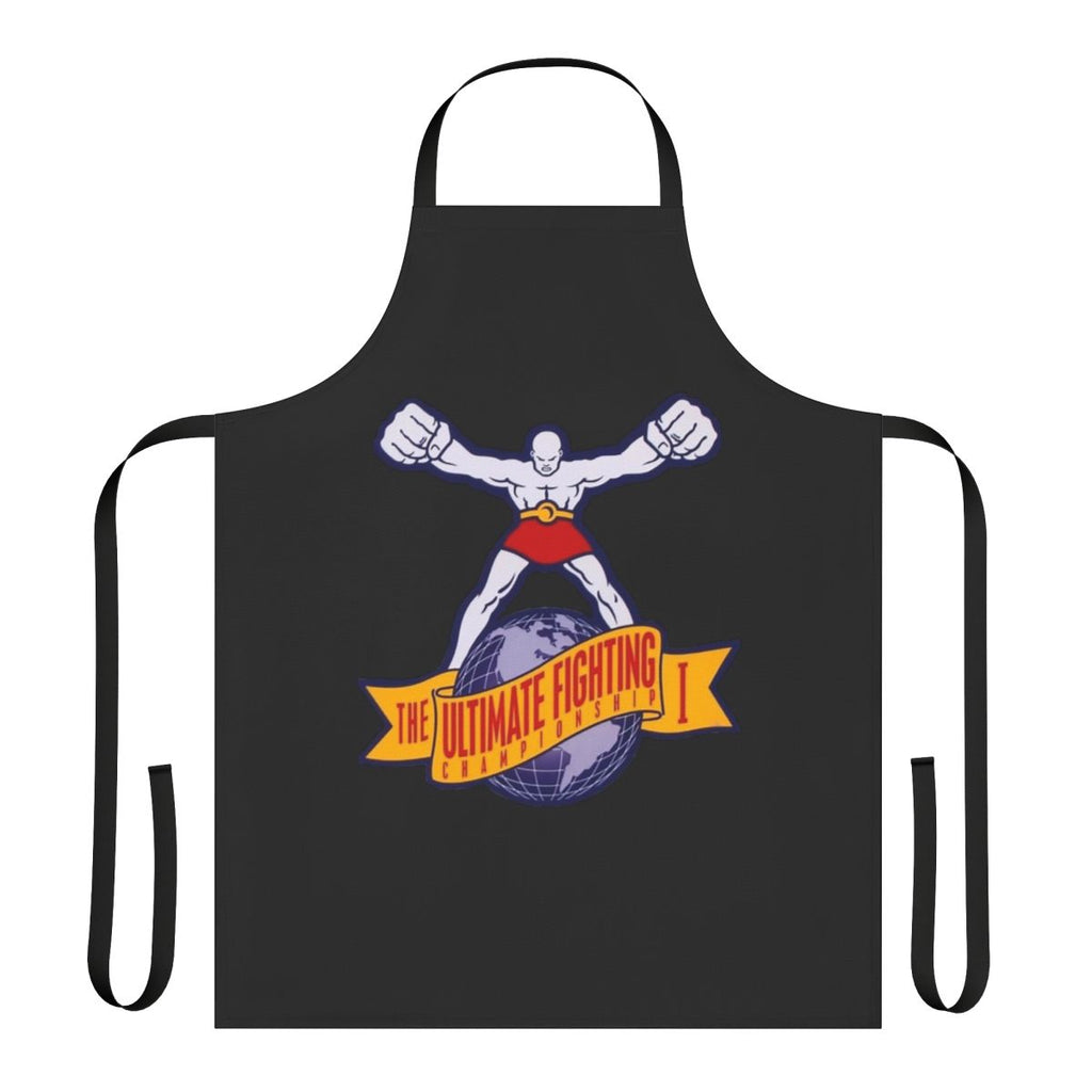 An image of a high-quality apron featuring the ultimate fighting championship logo and design