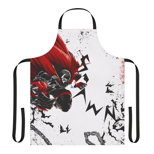 White apron with Spawn comic book character design