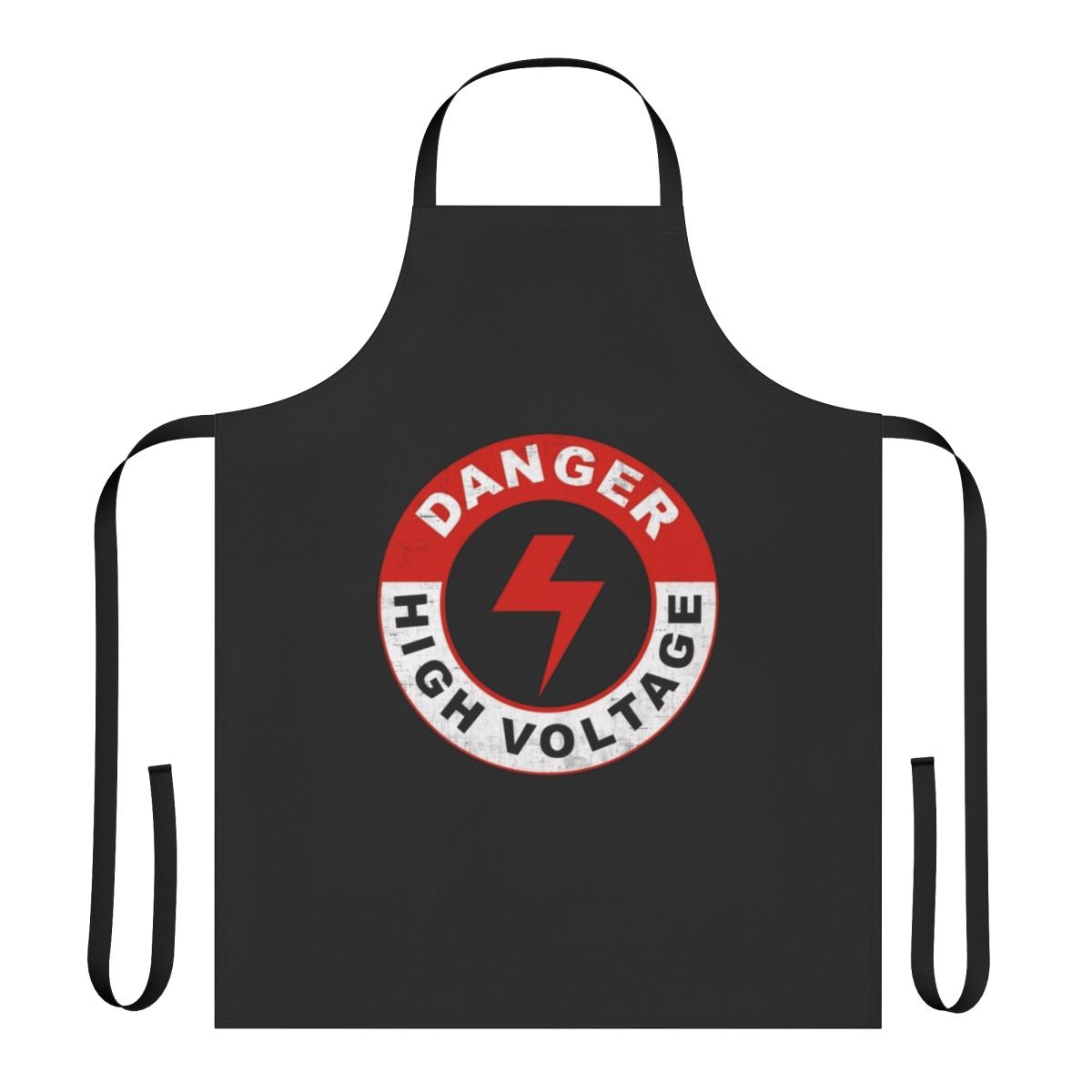 High voltage hazard apron with danger and caution symbols