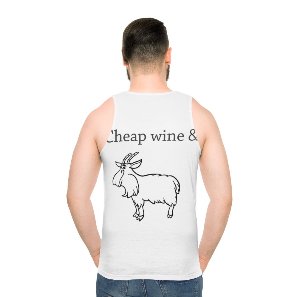 Funny Australian wine and goat unisex tank top