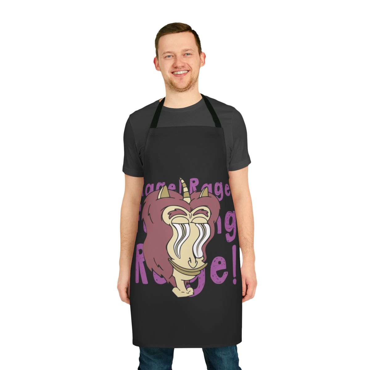 Big Mouth-inspired apron featuring the Hormone Monster from the popular Netflix animated comedy series