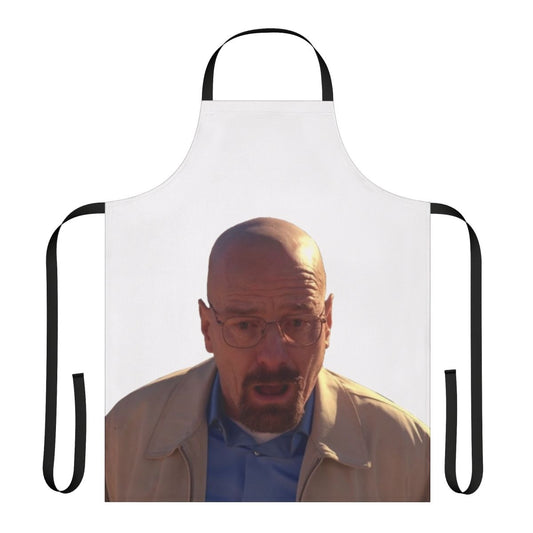 Breaking Bad themed apron featuring Walter White, Jesse Pinkman, Gus Fring, and Hank Schrader