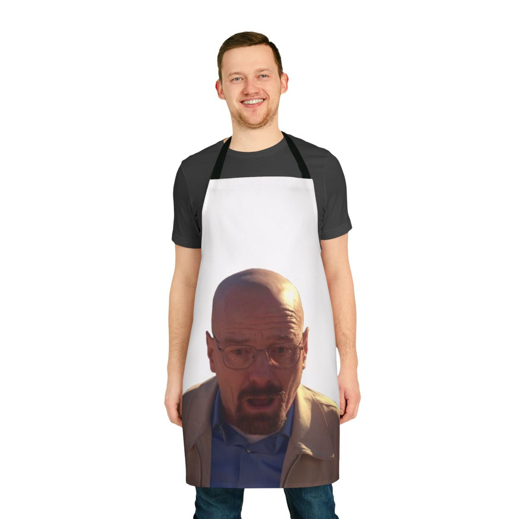 Breaking Bad themed apron featuring Walter White, Jesse Pinkman, Gus Fring, and Hank Schrader
