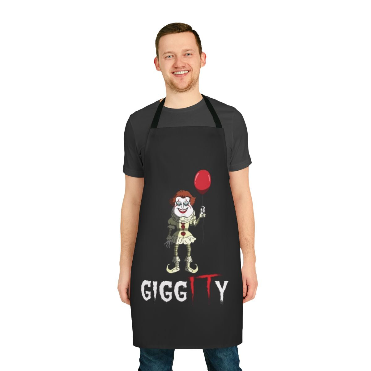 Vibrant cartoon Giggly apron with a humorous design