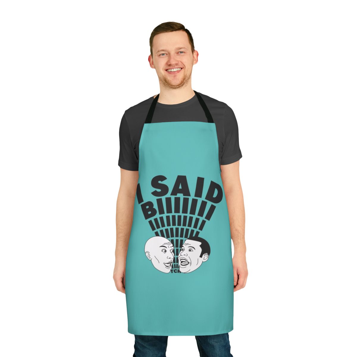 Humorous "I Said Bitch" Apron Featuring Key and Peele Characters