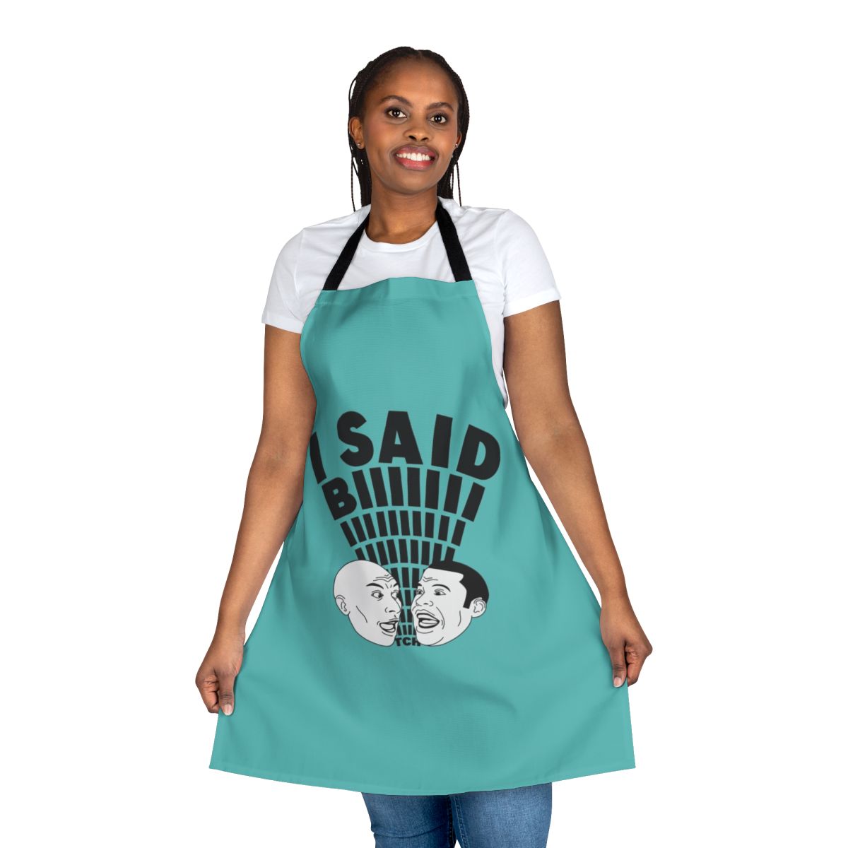 Humorous "I Said Bitch" Apron Featuring Key and Peele Characters