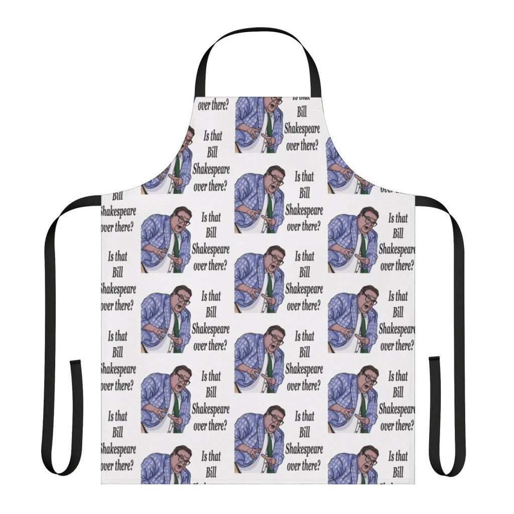 "Matt Foley Inspired Kitchen Apron with Humorous Design"