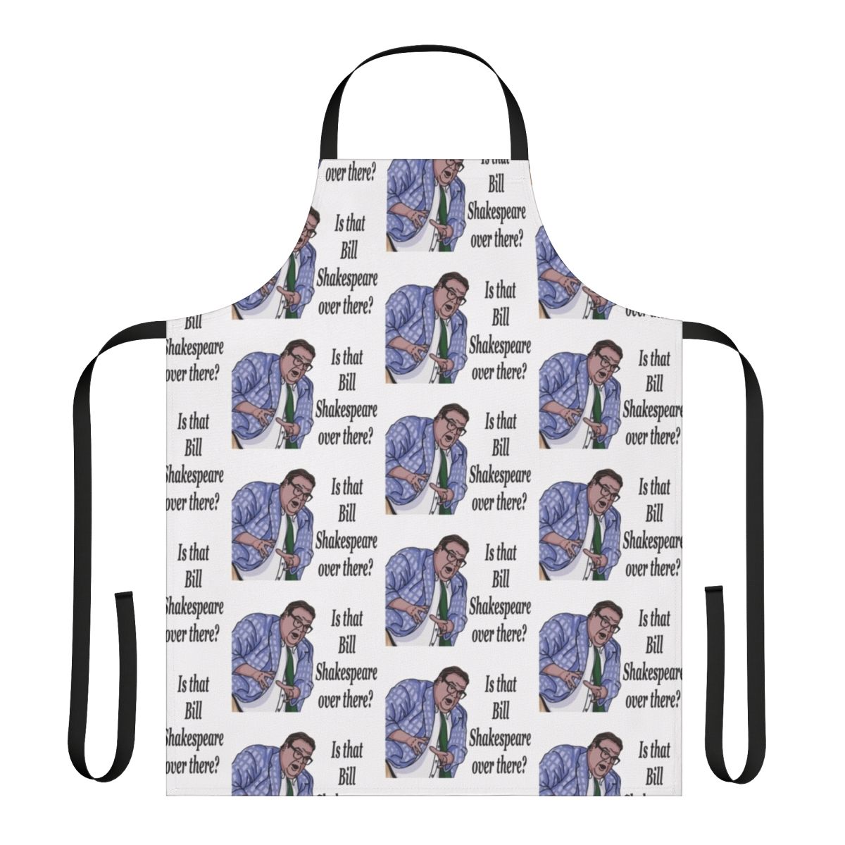 "Matt Foley Inspired Kitchen Apron with Humorous Design"