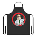 Humorous blue and tweed apron inspired by the iconic motivational speaker character from Saturday Night Live