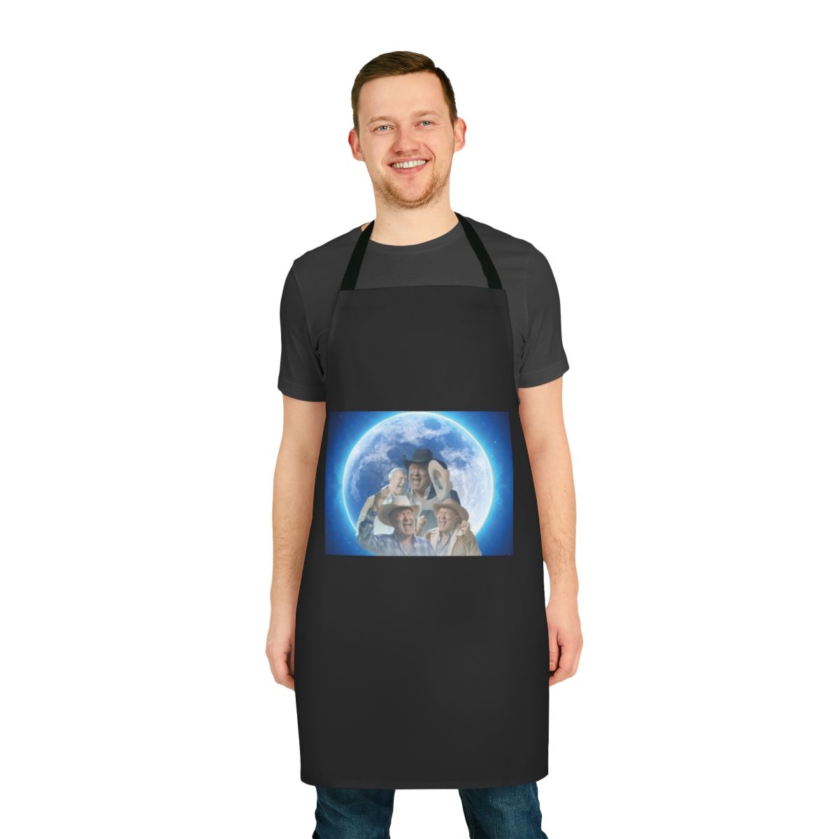 Screaming Cowboy Singing Country Meme Apron