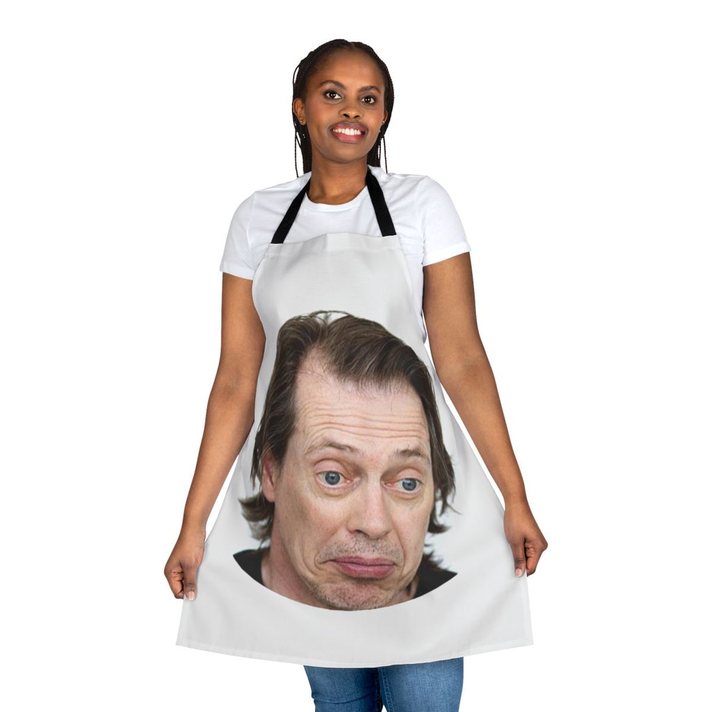 Funny Steve Buscemi meme printed on a high-quality apron for the kitchen