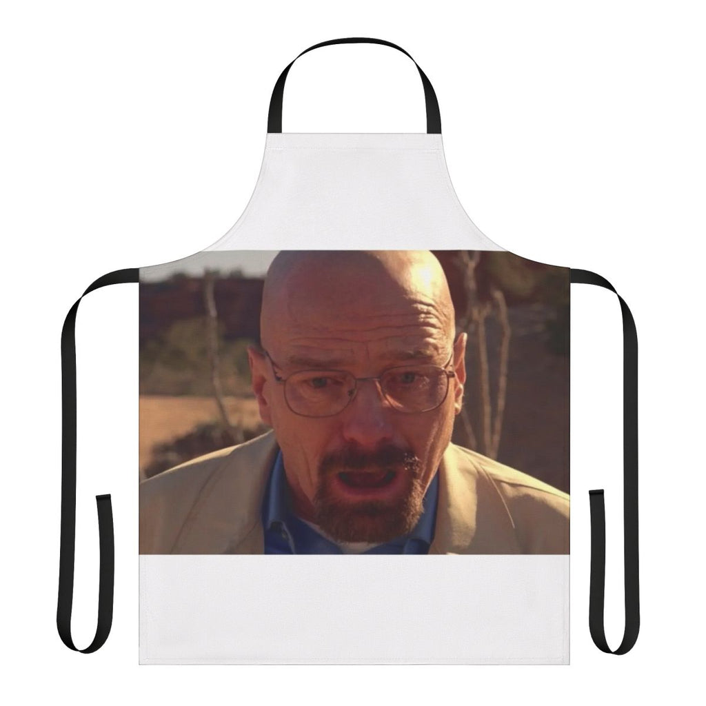 Walter White meme design printed on a high-quality kitchen apron