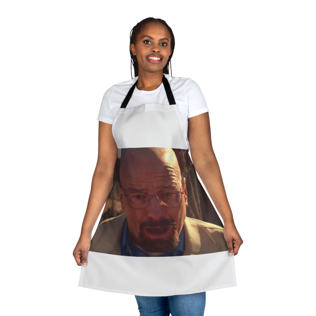 Walter White meme design printed on a high-quality kitchen apron