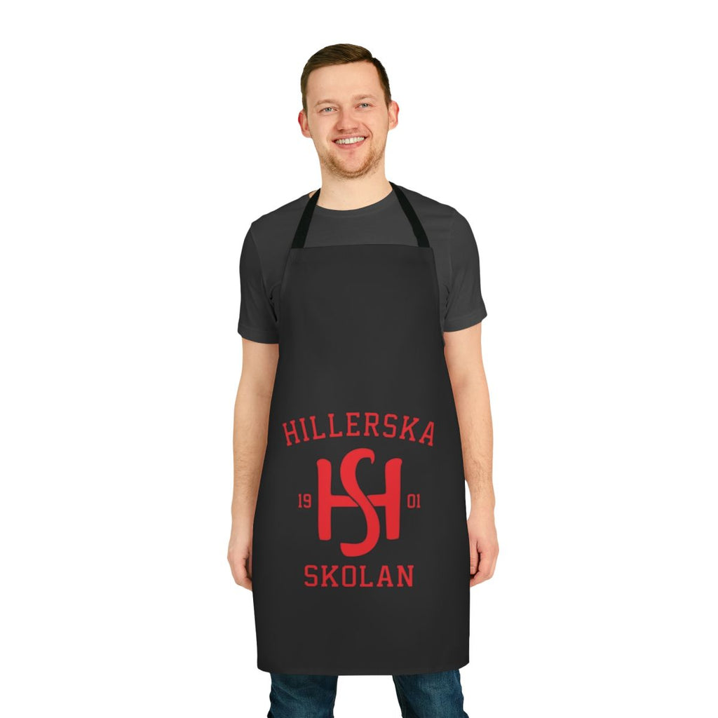 Hillerska Skolan inspired LGBTQ apron with young royals characters and rainbow design