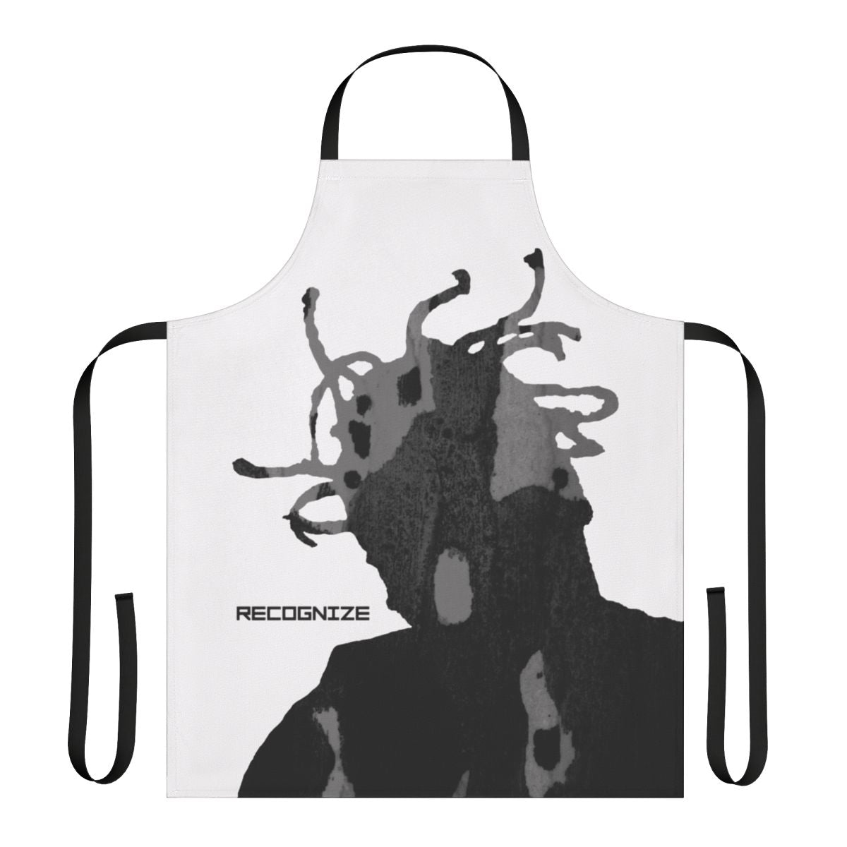 Grey apron featuring Ol Dirty Bastard's iconic "Recognize" design