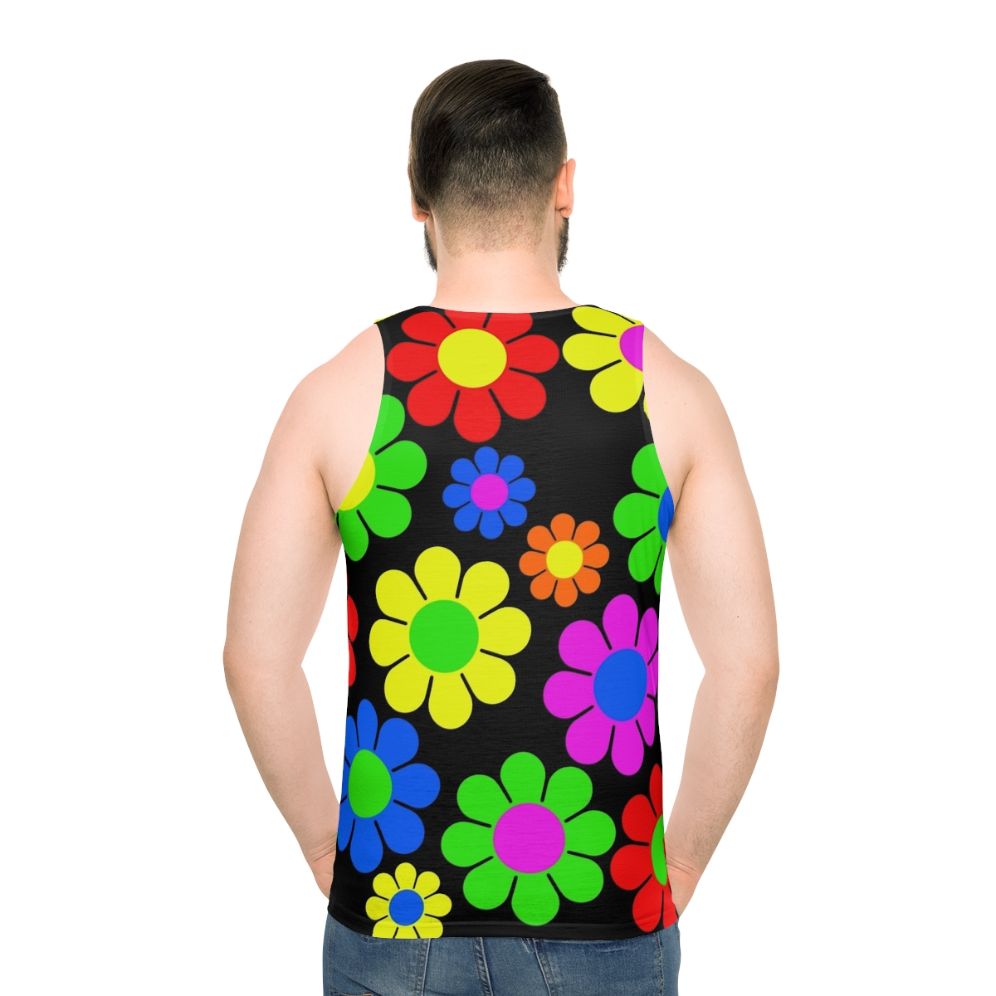 Hippy flower daisy spring pattern unisex tank top