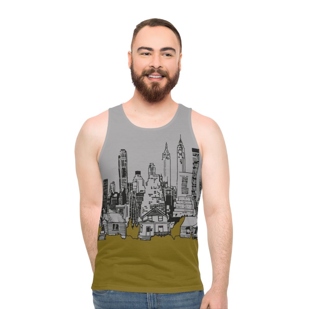 Unisex tank top featuring the album cover of "The Hissing of Summer Lawns" by Joni Mitchell