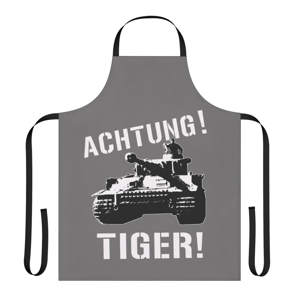 Vintage-style tiger stripe patterned apron for cooking and baking