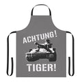 Vintage-style tiger stripe patterned apron for cooking and baking