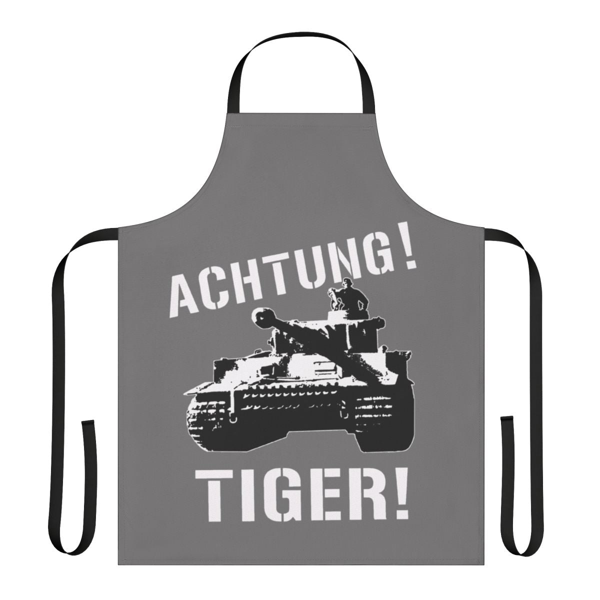 Vintage-style tiger stripe patterned apron for cooking and baking