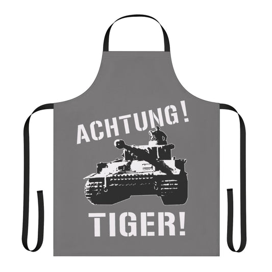 Vintage-style tiger stripe patterned apron for cooking and baking