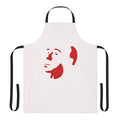 Apron featuring a stylized image of renowned filmmaker Alfred Hitchcock