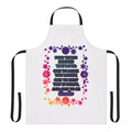 Hobbies-inspired apron with colorful design and motivational text