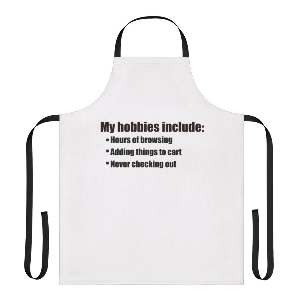Hobbies-themed apron with minimalist design