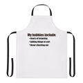 Hobbies-themed apron with minimalist design