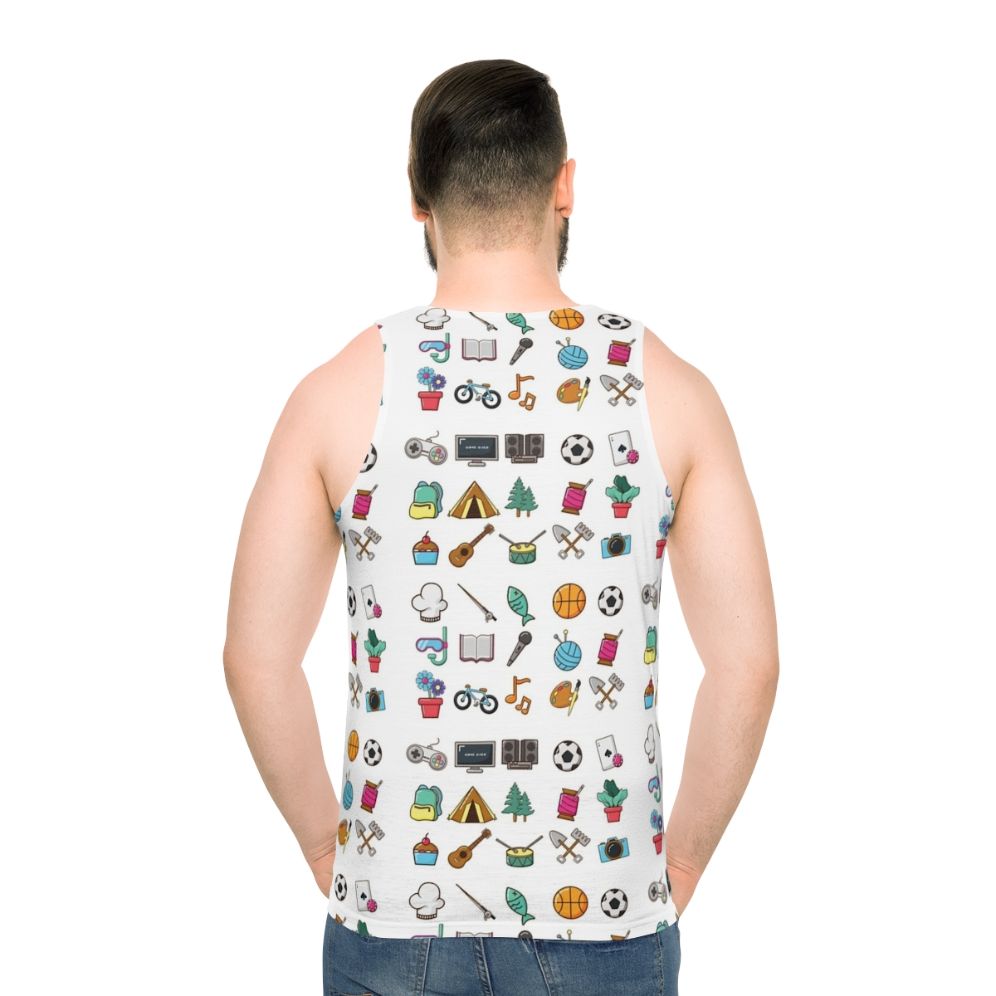 Hobbies sticker pack unisex tank top