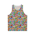 Hobbies Unisex Cartoon Tank Top with Abstract Pattern