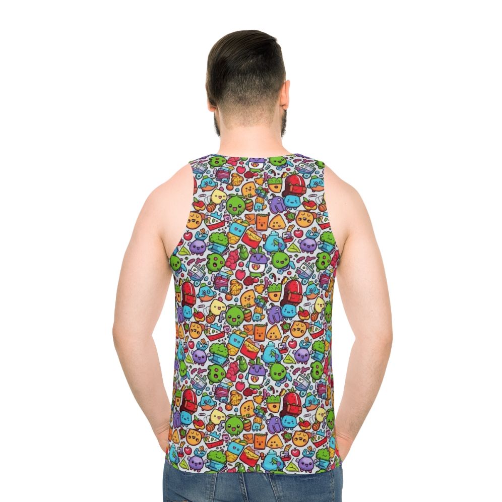 Hobbies Unisex Cartoon Tank Top with Abstract Pattern