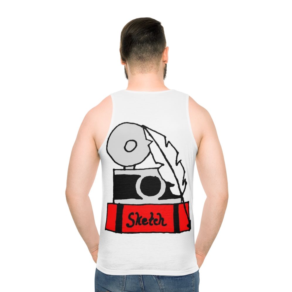 Hobbies Unisex Tank Top with Sketch, Sketchbook, and Camera Designs