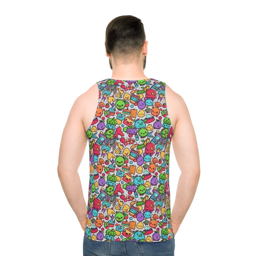 Hobbies unisex tank top with colorful abstract animal graphic