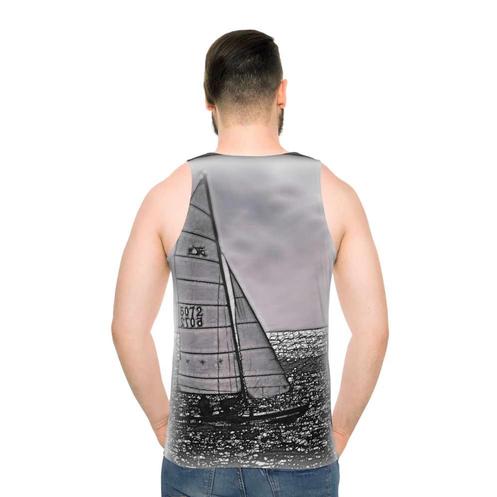 Hobie unisex tank top with ocean and sailing design
