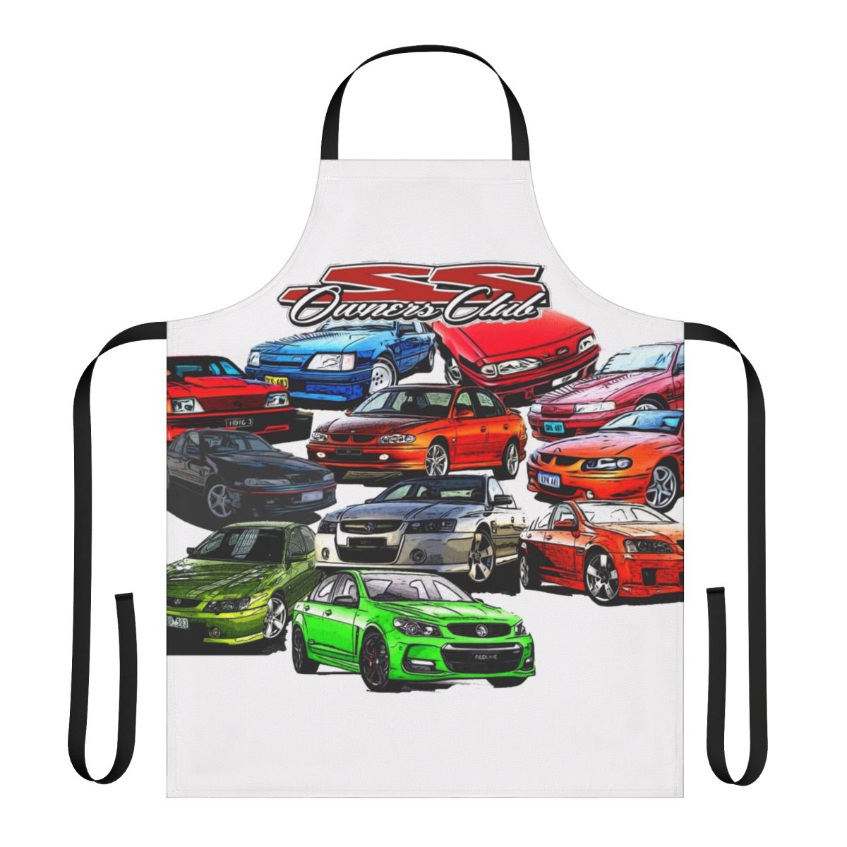 Holden Commodore themed apron for automotive enthusiasts