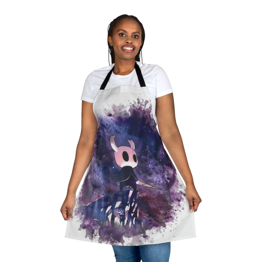 Hollow Knight fan art inspired apron with the knight protagonist character