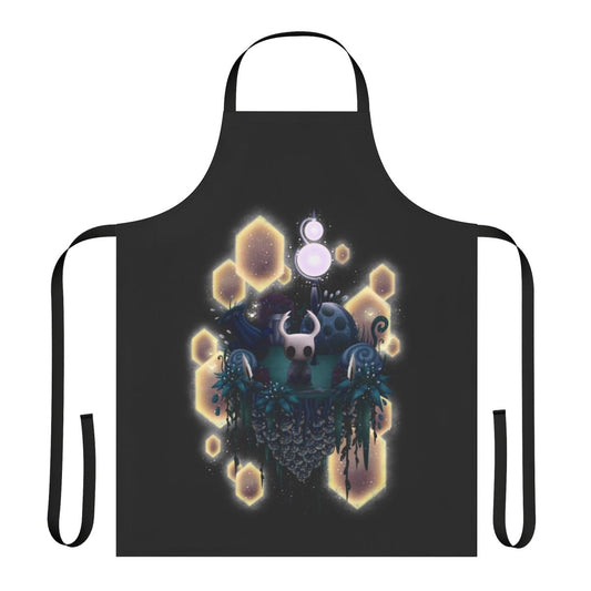 Hollow Knight Island Apron featuring characters and visuals from the popular video game.