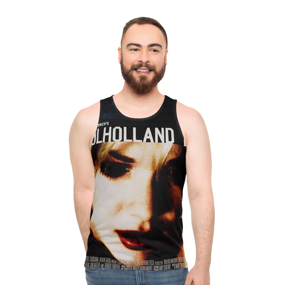 Hollywood Poster Unisex Tank Top with David Lynch Movies and Mulholland Dr Graphic